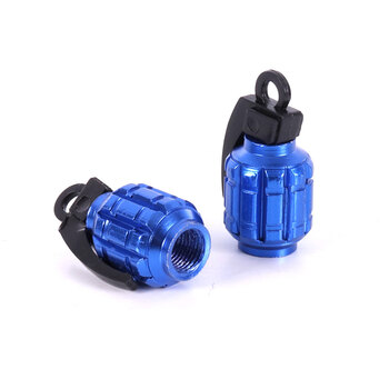 VALVE CAP ''HEXA'' BLUE (2PCS)