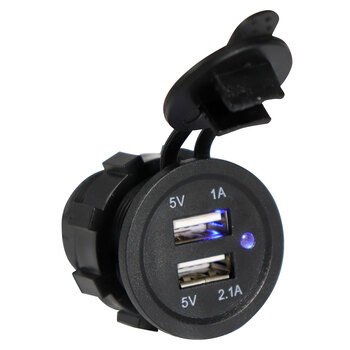 USB CHARGER 1A/2.1A FOR HANDLE BAR
