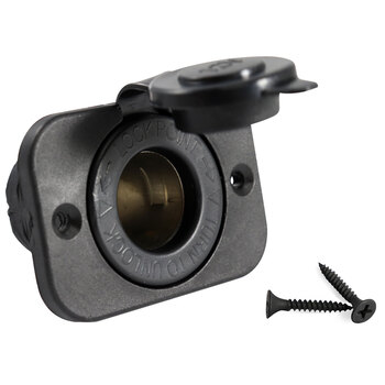 POWER SOCKET INSERT TYPE 12V 15A W/PLASTIC COVER