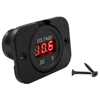 POWER SOCKET VOLT METER W/ MOUNT. PANEL