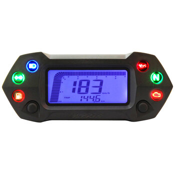 UNIVERSAL SPEEDOMETER BLACK LED W/ INDICATOR