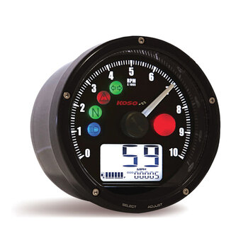 TNT 01 MULTIFUNCTION METER H D WHITE FACE/CHR CASE