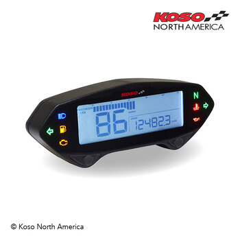 TNT 01 MULTIFUNCTION METER H D WHITE FACE/CHR CASE