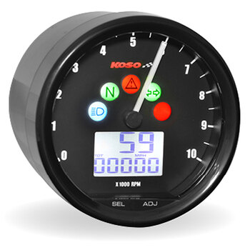 TNT 01 MULTIFUNCTION METER H D WHITE FACE/CHR CASE