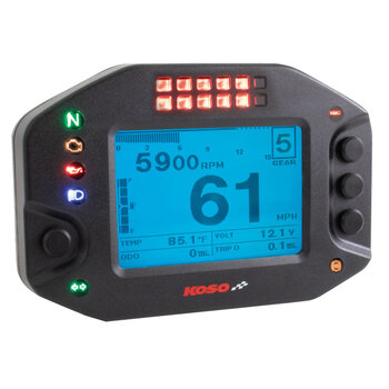 TNT 01 MULTIFUNCTION METER H D WHITE FACE/CHR CASE