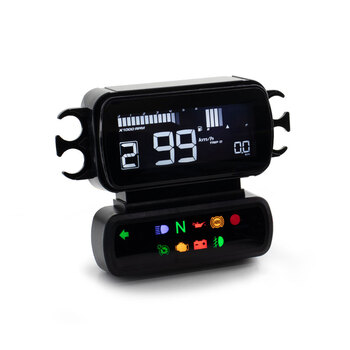 TNT 01 MULTIFUNCTION METER H D WHITE FACE/CHR CASE