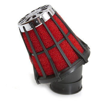 AIR FILTER 5E CHROME/RED 30DEG 38MM