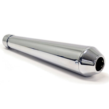 REVERSE CONE MUFFLER FLAT BK/CHROME