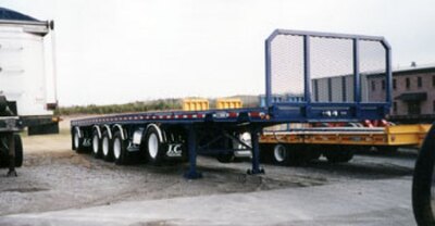 J.C. 5 axle flatbed trailer c/w headboard