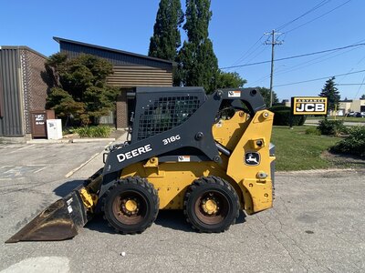 2016 JD 318G Skid Steer, Cab with Heat, 2 Speed, Hyd Quick Hitch