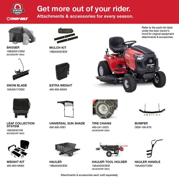 Troy Bilt Bronco™ 46B Riding Lawn Mower 13AN78BTA66