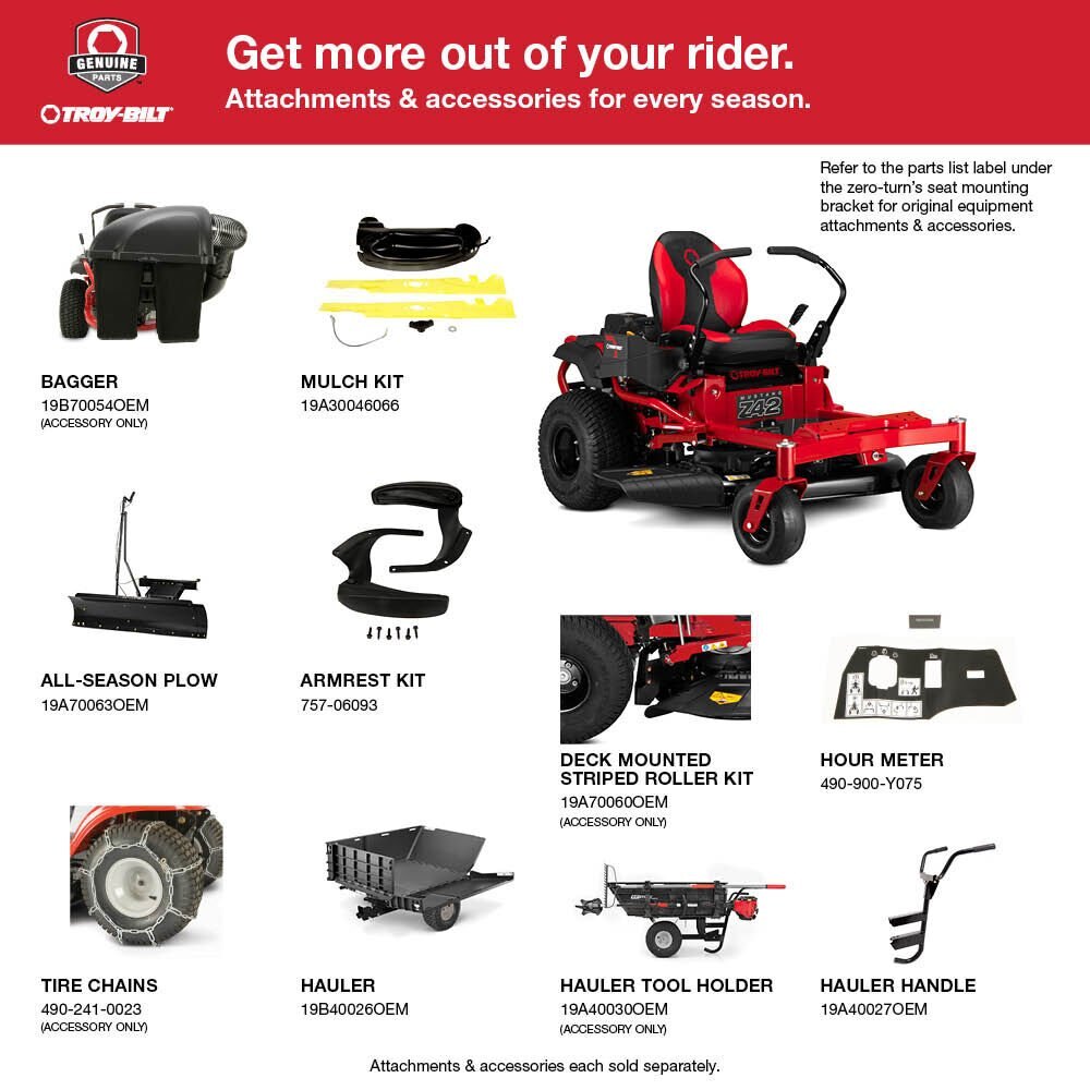 Troy Bilt Mustang Z42 Zero Turn Mower 17ARFACSA66