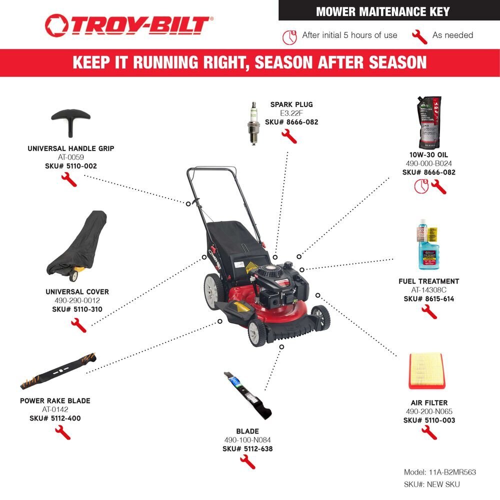 Troy Bilt TB140 Push Mower 11A B2MR563