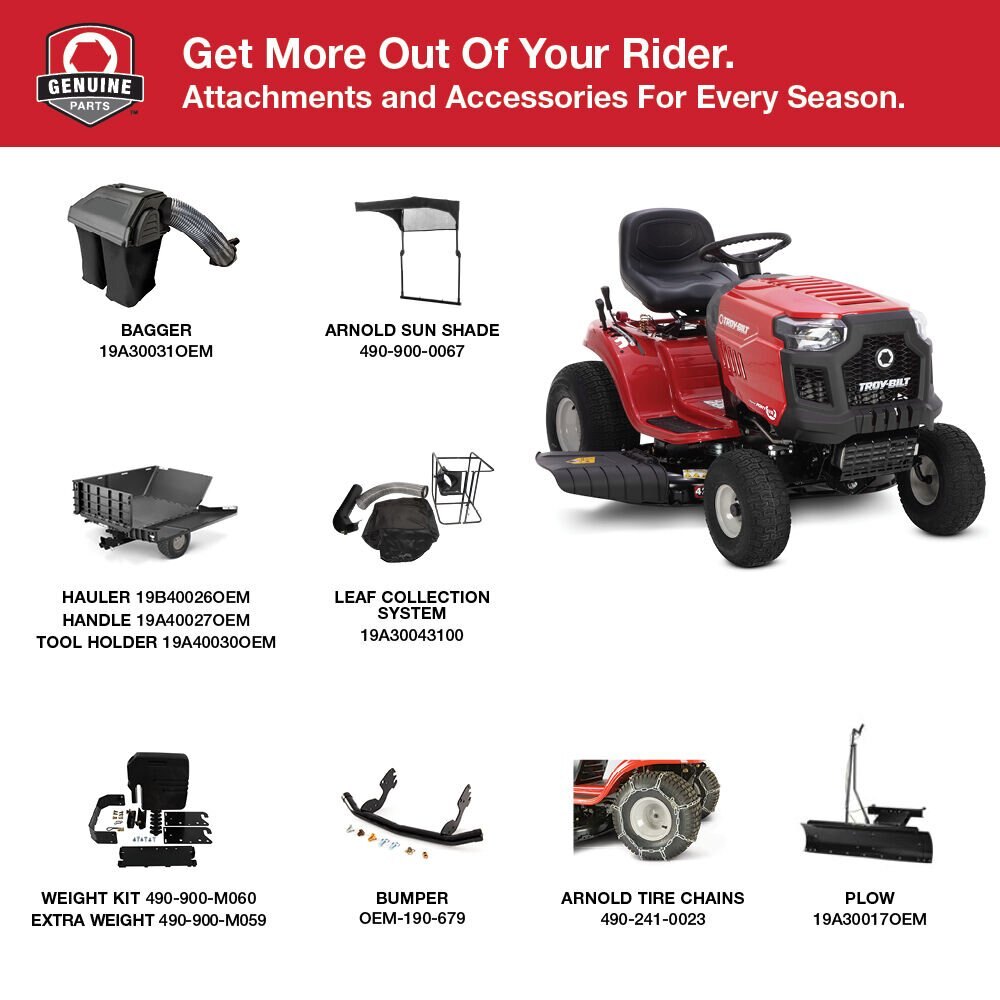 Troy Bilt Pony® 42 Riding Lawn Mower 13AM77BSA23