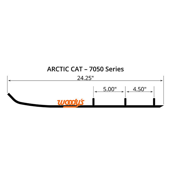 WOODY'S FLAT TOP EXTENDER TRAIL III 4" CARBIDE RUNNER (EAT3 7050)