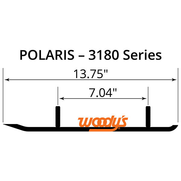 WOODY'S FLAT TOP EXTENDER TRAIL III 4" CARBIDE RUNNER (EPI3 3180)