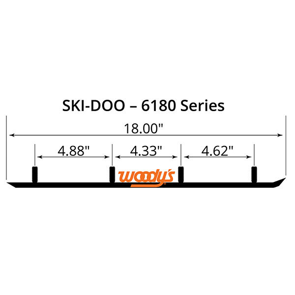 WOODY'S FLAT TOP EXTENDER TRAIL III 4" CARBIDE RUNNER (ESD3 6180)