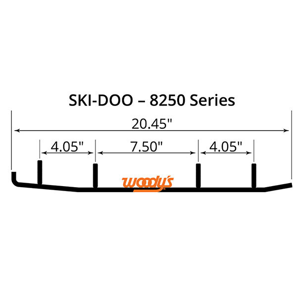 WOODY'S FLAT TOP EXTENDER TRAIL III 4" CARBIDE RUNNER (ESD3 8250)