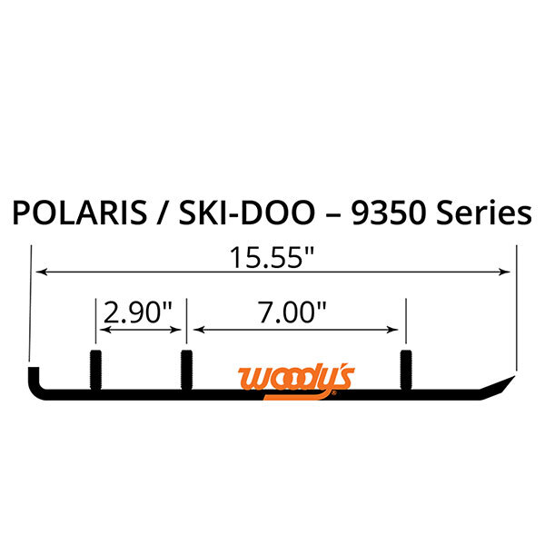 WOODY'S FLAT TOP EXTENDER TRAIL III 4" CARBIDE RUNNER (ESD3 9350)