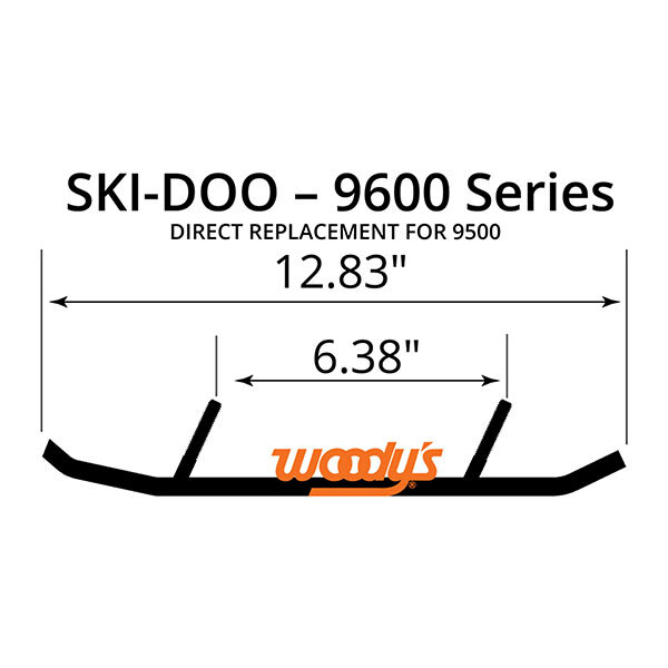 WOODY'S FLAT TOP EXTENDER TRAIL III 4" CARBIDE RUNNER (ESD3 9600)