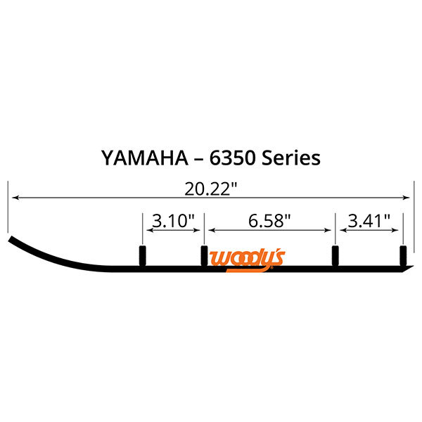 WOODY'S FLAT TOP EXTENDER TRAIL III 4" CARBIDE RUNNER (EYV3 6350)