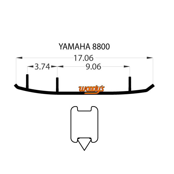 WOODY'S FLAT TOP TRAIL BLAZER 6" CARBIDE TRAIL RUNNER (TYV4 8800)