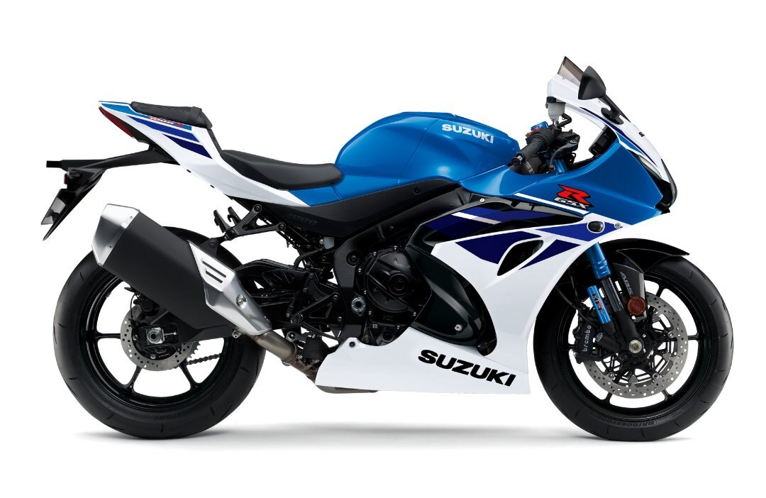 2025 Suzuki GSX R1000R Pearl Brilliant White / Metallic Triton Blue