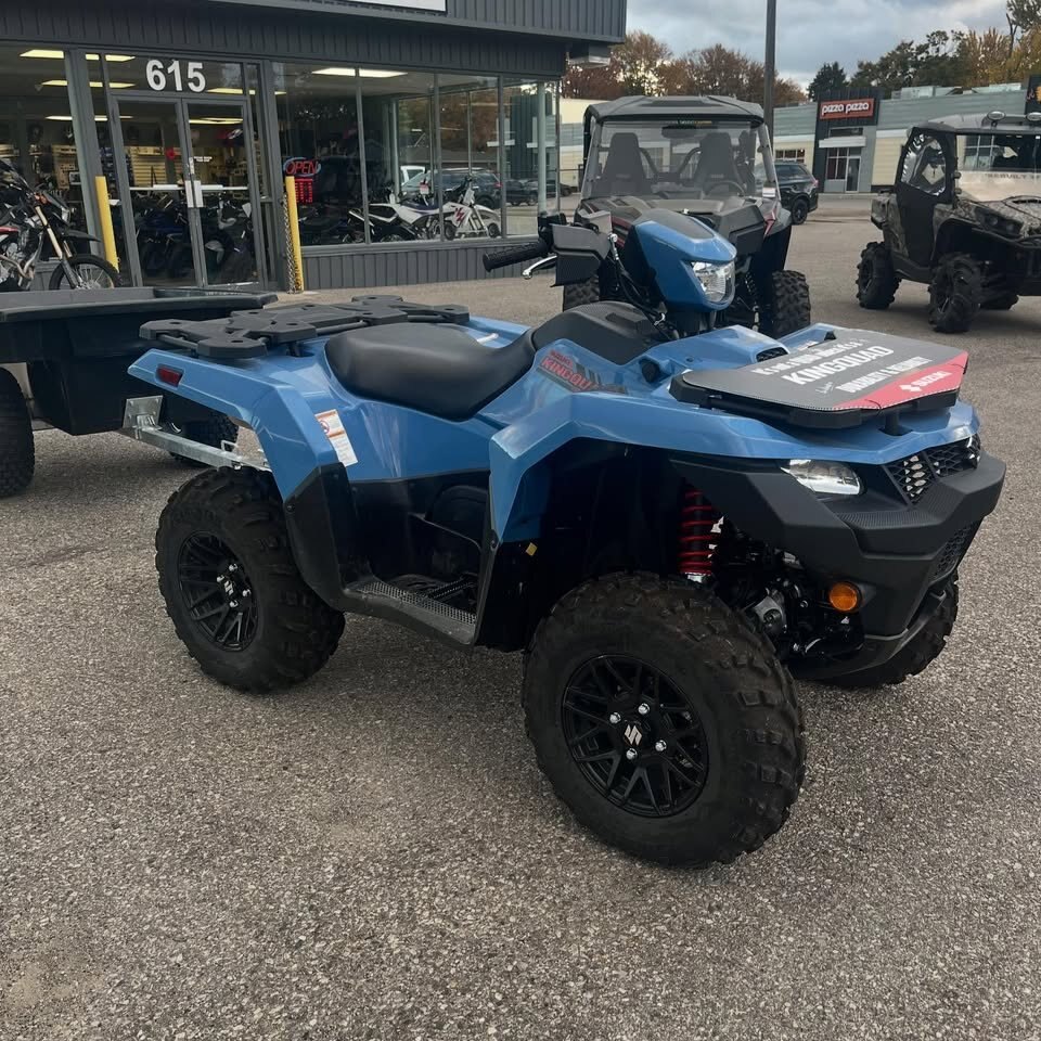 2025 Suzuki KingQuad 750XPZ Armoured Blue Grey, Mag Wheels