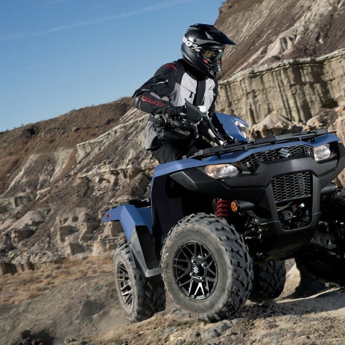 2025 Suzuki KingQuad 750XPZ Armoured Blue Grey, Mag Wheels