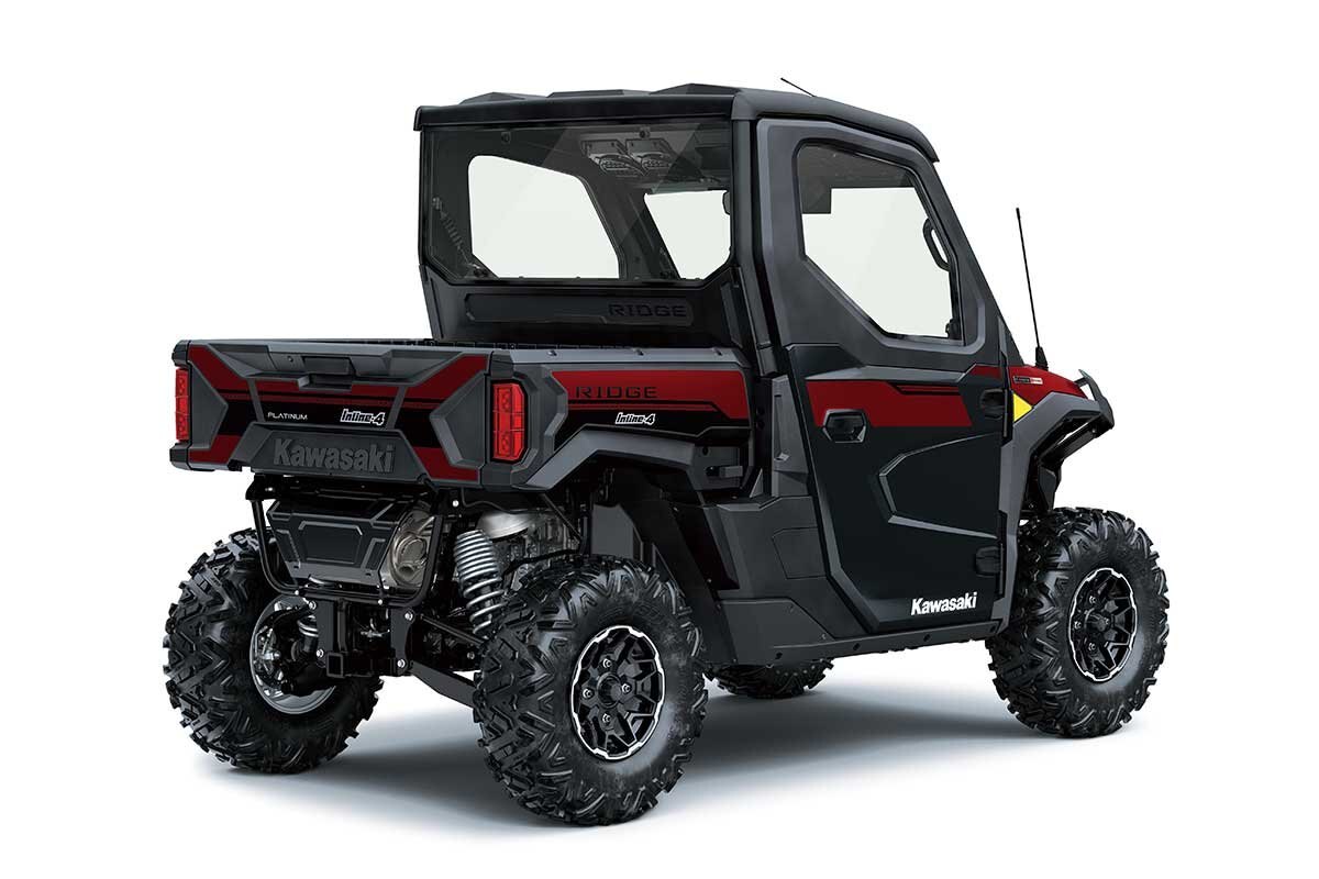 2027 Kawasaki RIDGE PLATINUM RANCH HVAC Metallic Deep Red / Ebony