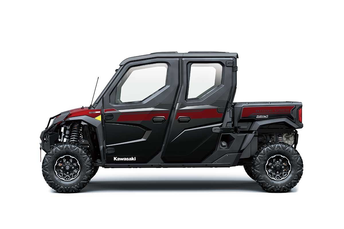 2027 Kawasaki RIDGE CREW PLATINUM RANCH HVAC Metallic Deep Red / Ebony