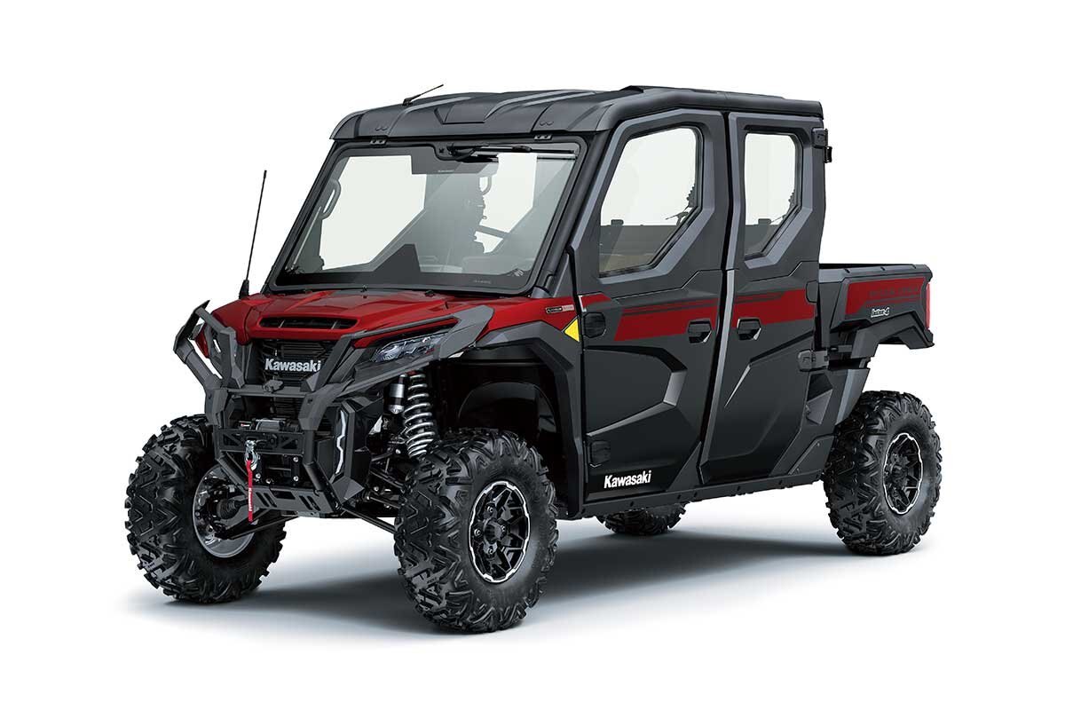 2027 Kawasaki RIDGE CREW PLATINUM RANCH HVAC Metallic Deep Red / Ebony