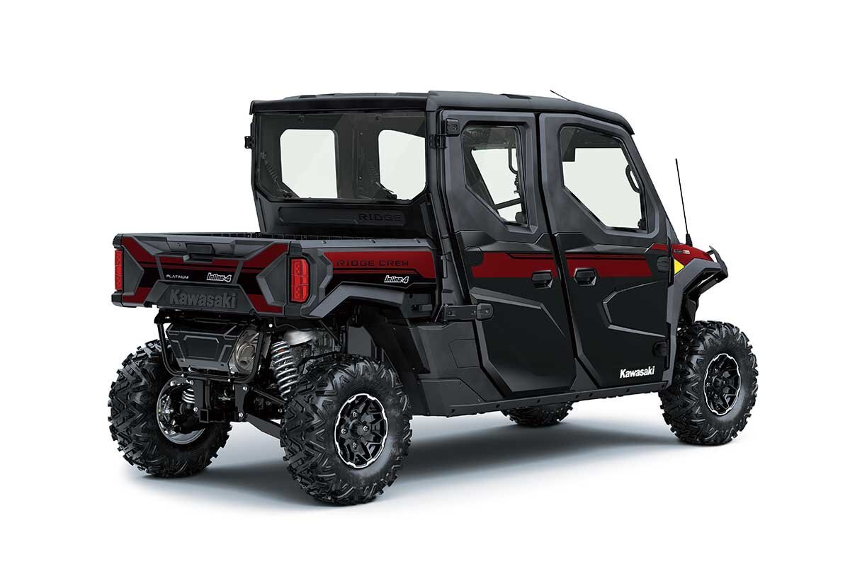 2027 Kawasaki RIDGE CREW PLATINUM RANCH HVAC Metallic Deep Red / Ebony