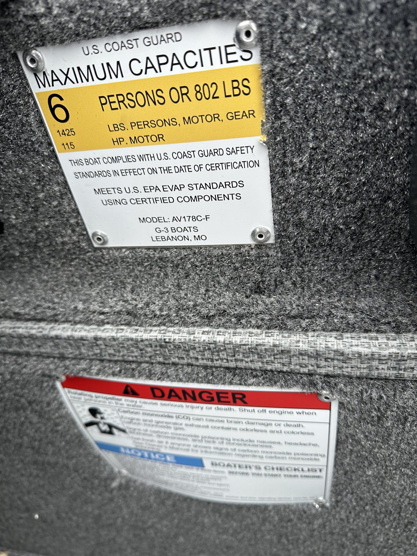 2024 G3 Boats ANGLER V178 F