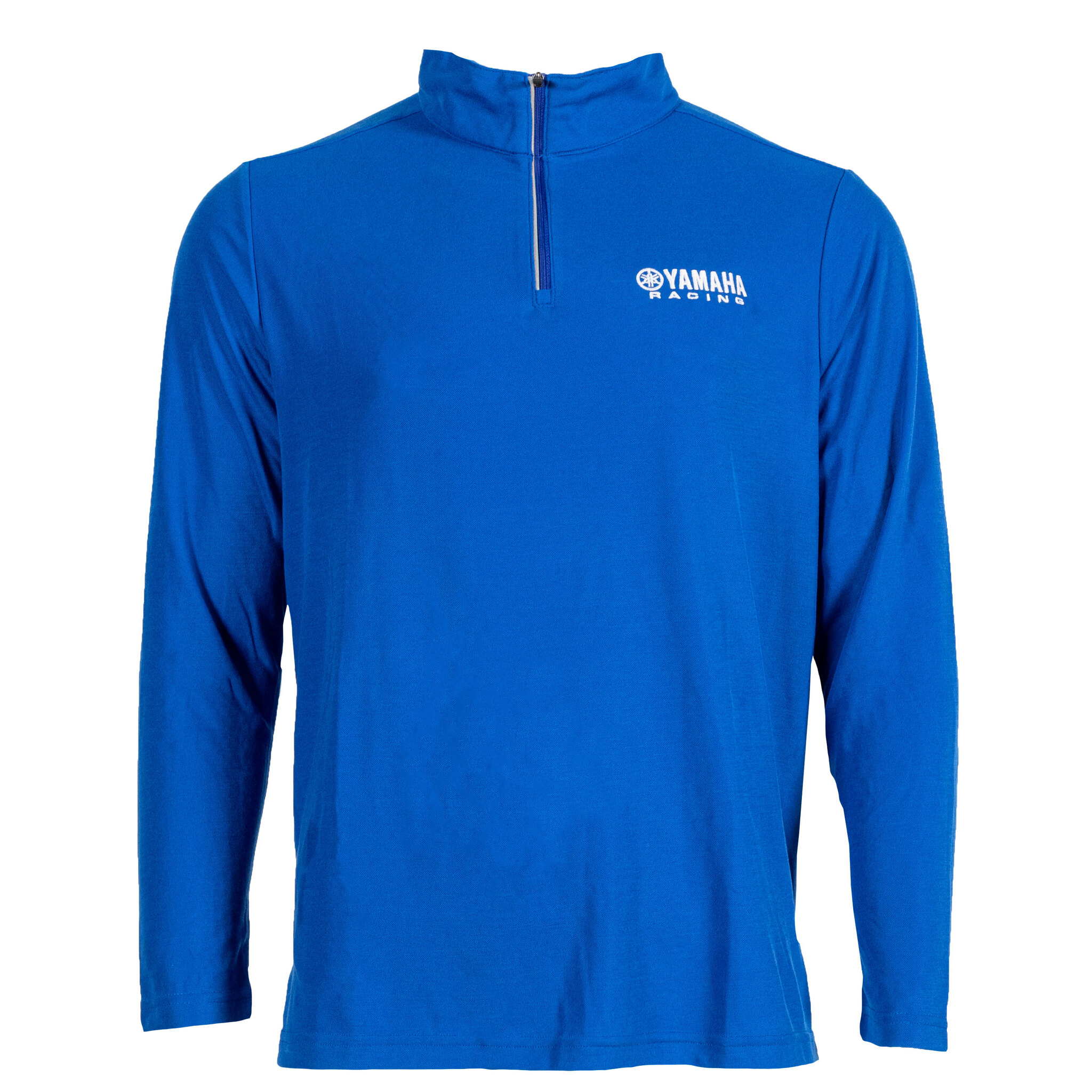 Yamaha Essential Quarter Zip Long Sleeve Shirt Small blue