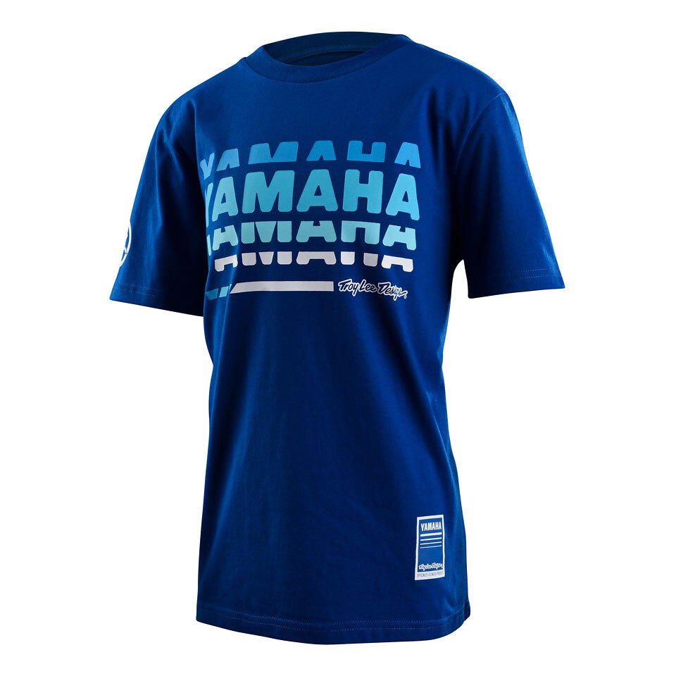 Yamaha Youth Short Sleeve Repeat T shirt by Troy Lee® Small blue