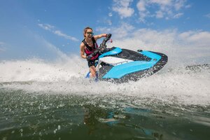 2026 Yamaha JetBlaster DLX 3 UP Azure Blue/White