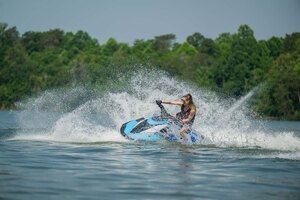 2026 Yamaha JetBlaster DLX 2 UP Azure Blue/White