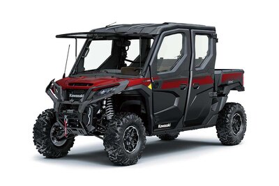 2027 Kawasaki RIDGE CREW PLATINUM RANCH HVAC Metallic Deep Red / Ebony