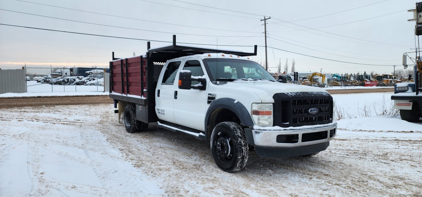 2008 Ford F 550 XLT Crew Cab Flatbed Truck