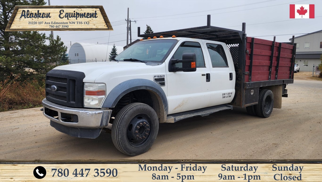 2008 Ford F-550 XLT Crew Cab Flatbed Truck