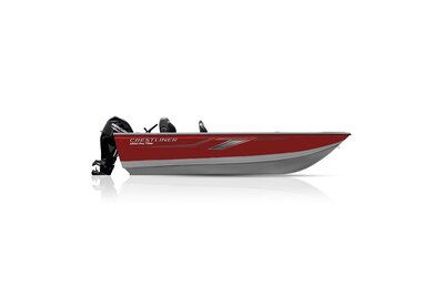 Crestliner 1650 PRO TILLER Silver base Fire-Red accent