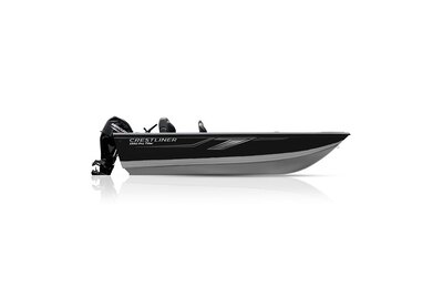 Crestliner 1650 PRO TILLER Silver base Black accent