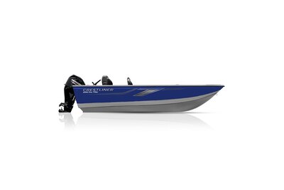 Crestliner 1650 PRO TILLER Silver base True-Blue accent