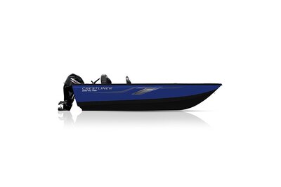 Crestliner 1650 PRO TILLER Black base True-Blue accent