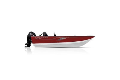 Crestliner 1650 PRO TILLER White base Fire-Red accent