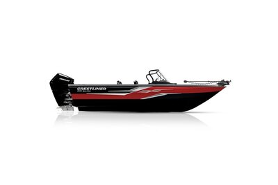 Crestliner 2250 SPORTFISH Black base Fire-Red accent