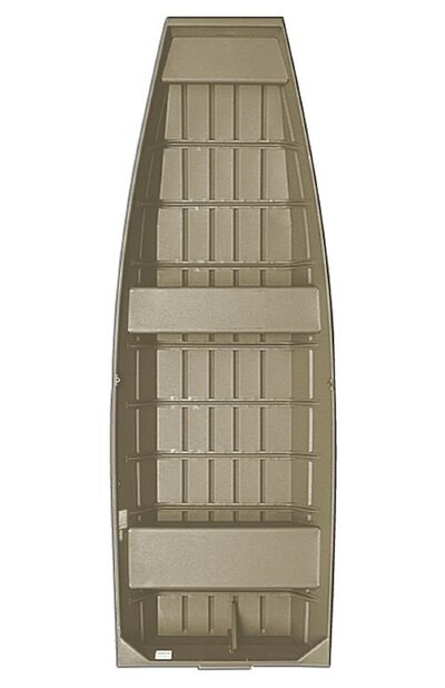 Crestliner 1436L CR JON Olive Drab exterior & interior