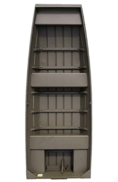 Crestliner 1240 CR JON Olive Drab exterior & interior