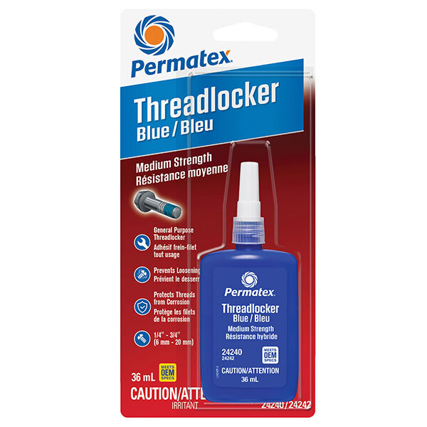 PERMATEX THREADLOCKER MEDIUM STRENGTH 36mL Blue